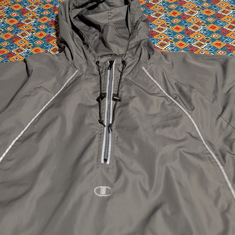 Champion Men's Charcoal Windbreaker Jacket - Picture 2 of 5
